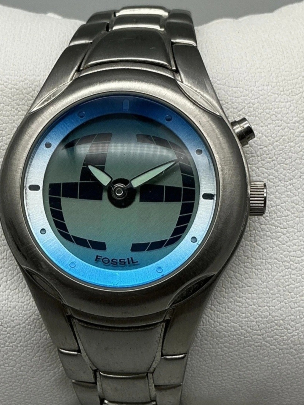 Fossil Women's Stainless Steel Blue Dial Analog Watch (Working)